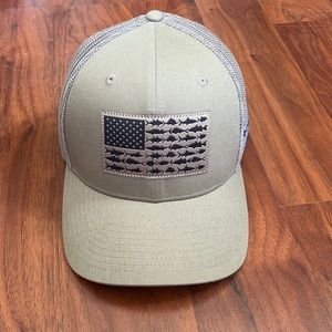 PFG Fish Flag Mesh Ball FlexFit Cap - (High Crown) - Tusk